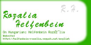 rozalia helfenbein business card